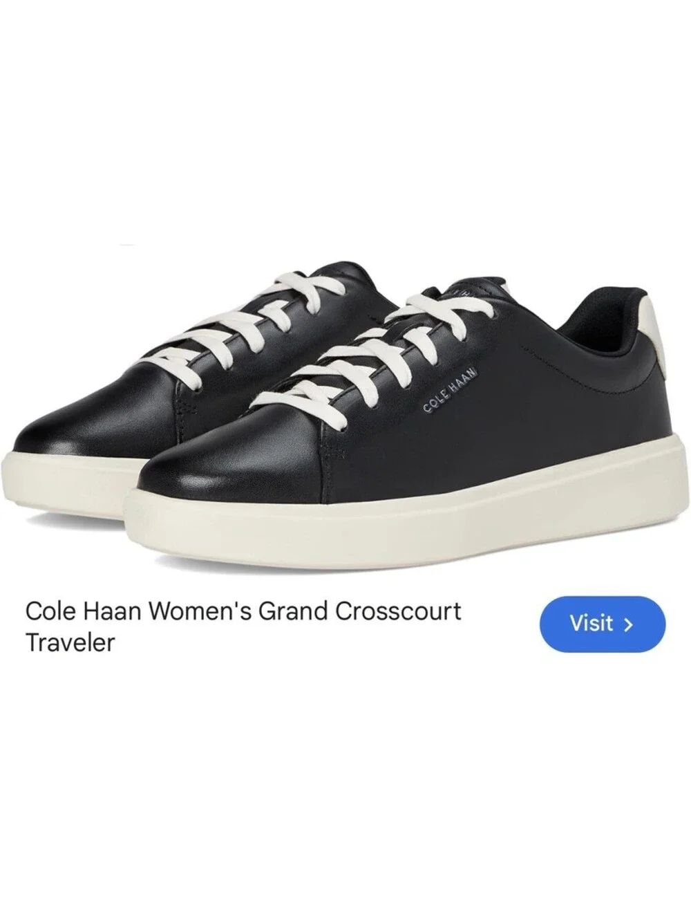 Cole Haan Grand 360 Crosscourt Traveler W26721 Women 10B Black Leather Shoes